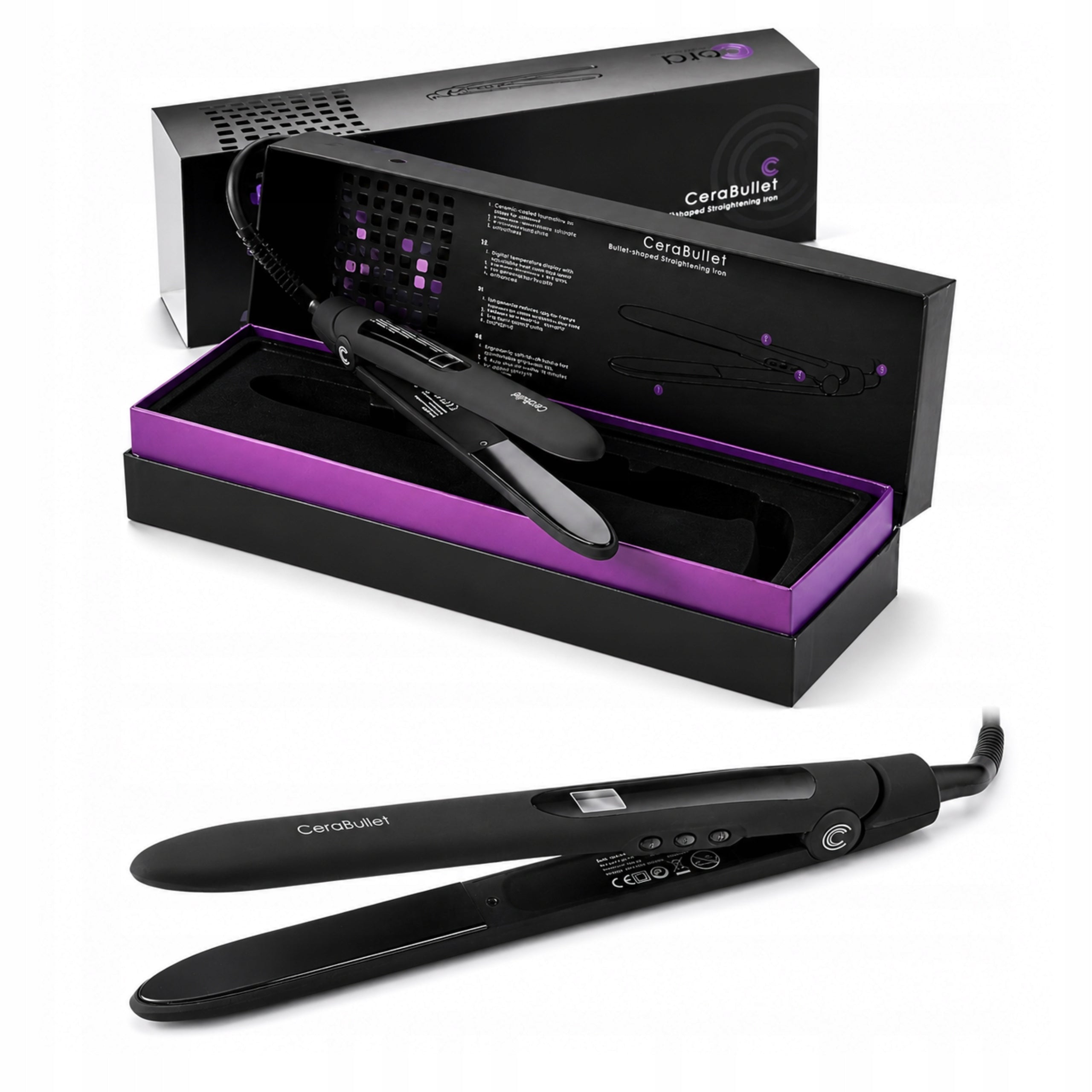Cera Professional Hair Straightener Bullet Pro Ceramic Ionization