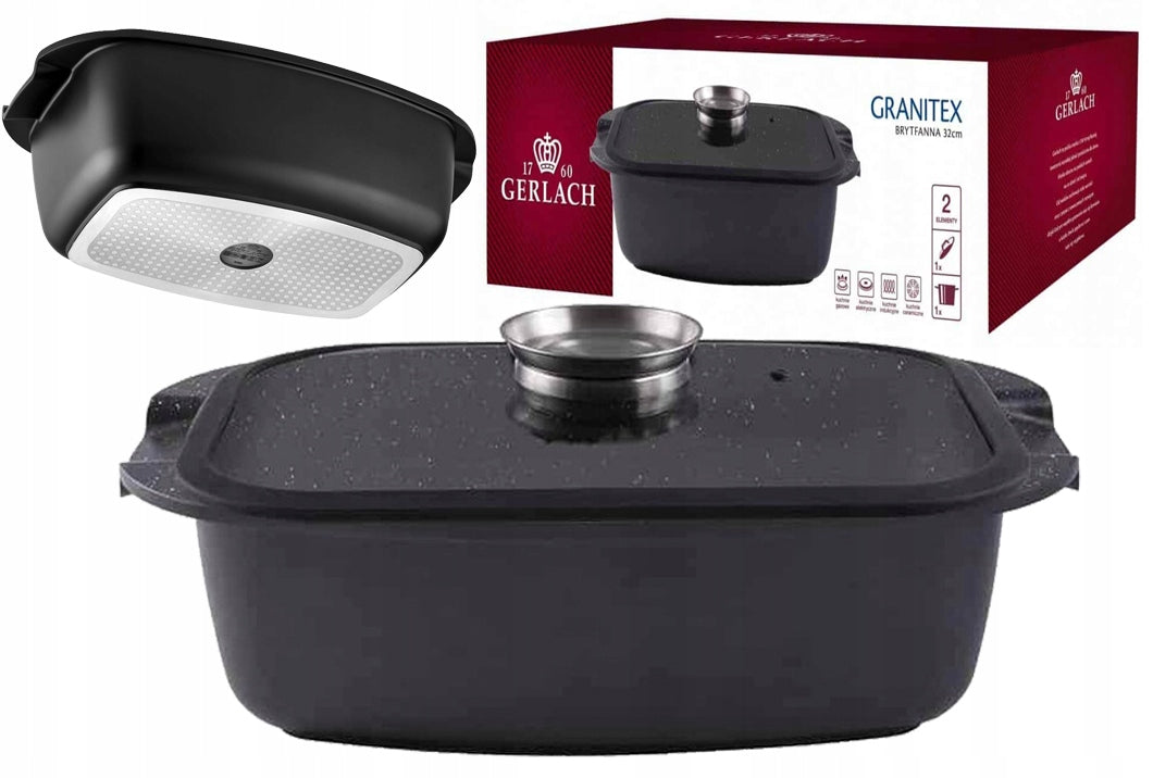 Ceramic Brittany with Hardened Cover GERLACH GRANITEX non-stick 5,6 l