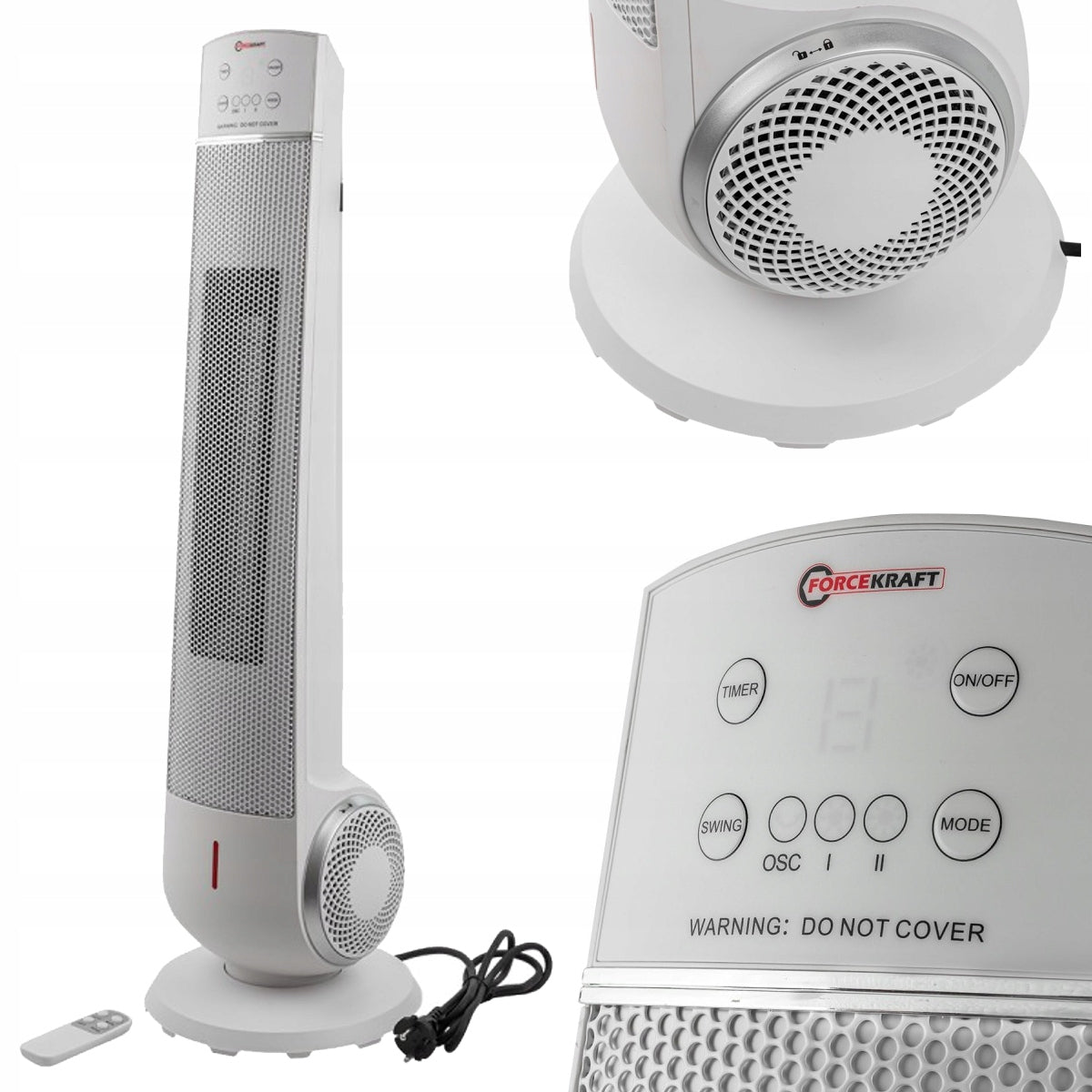 Ceramic COLUMN FAN Heater 2 GEARS 220W apron