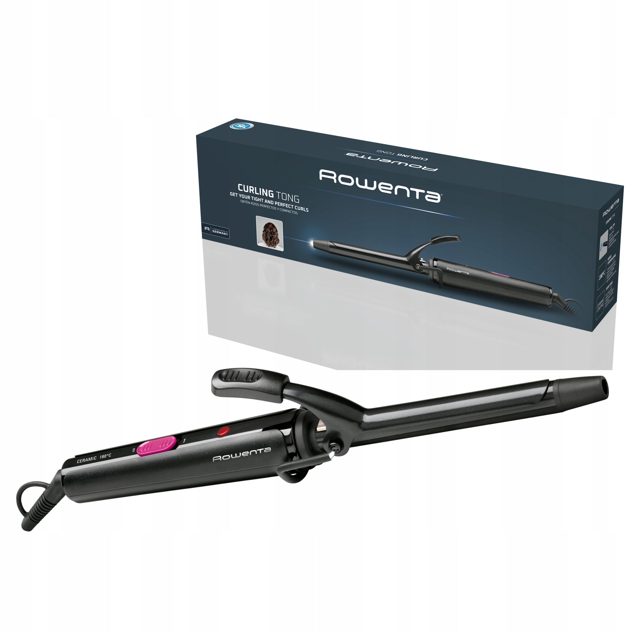 Ceramic Curler Rowenta Curling Tong CF2133