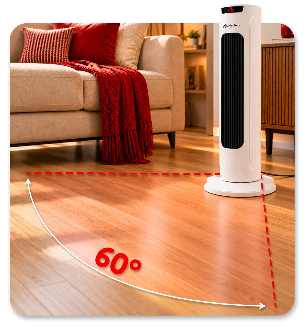 Ceramic Fan Nestivo 2000W PTC Electric Heater LED Remote Control Brand no brand