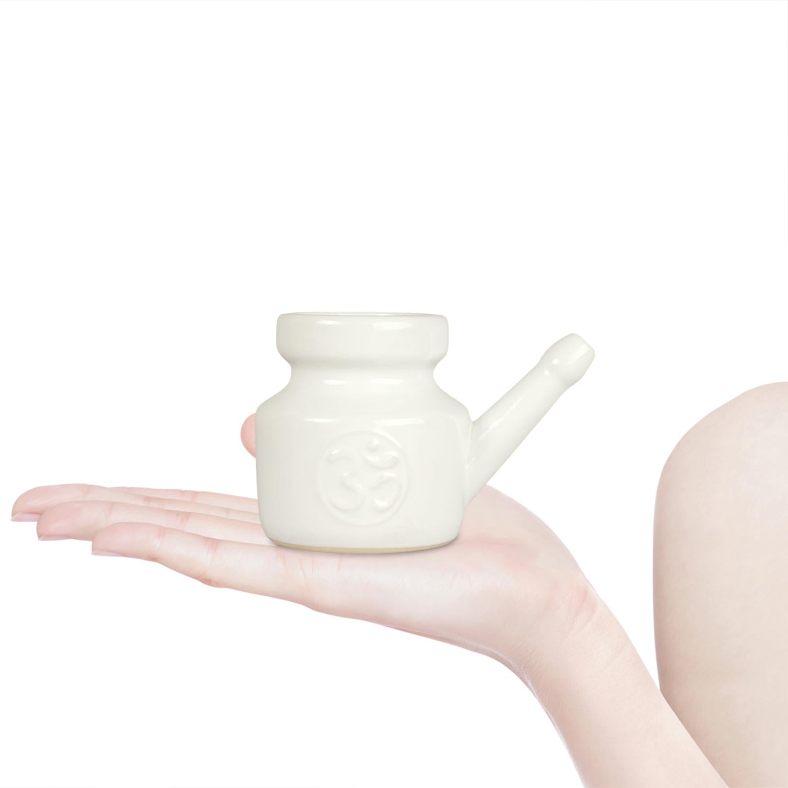 Ceramic Neti Nose Rinse Jug - White Medical device no