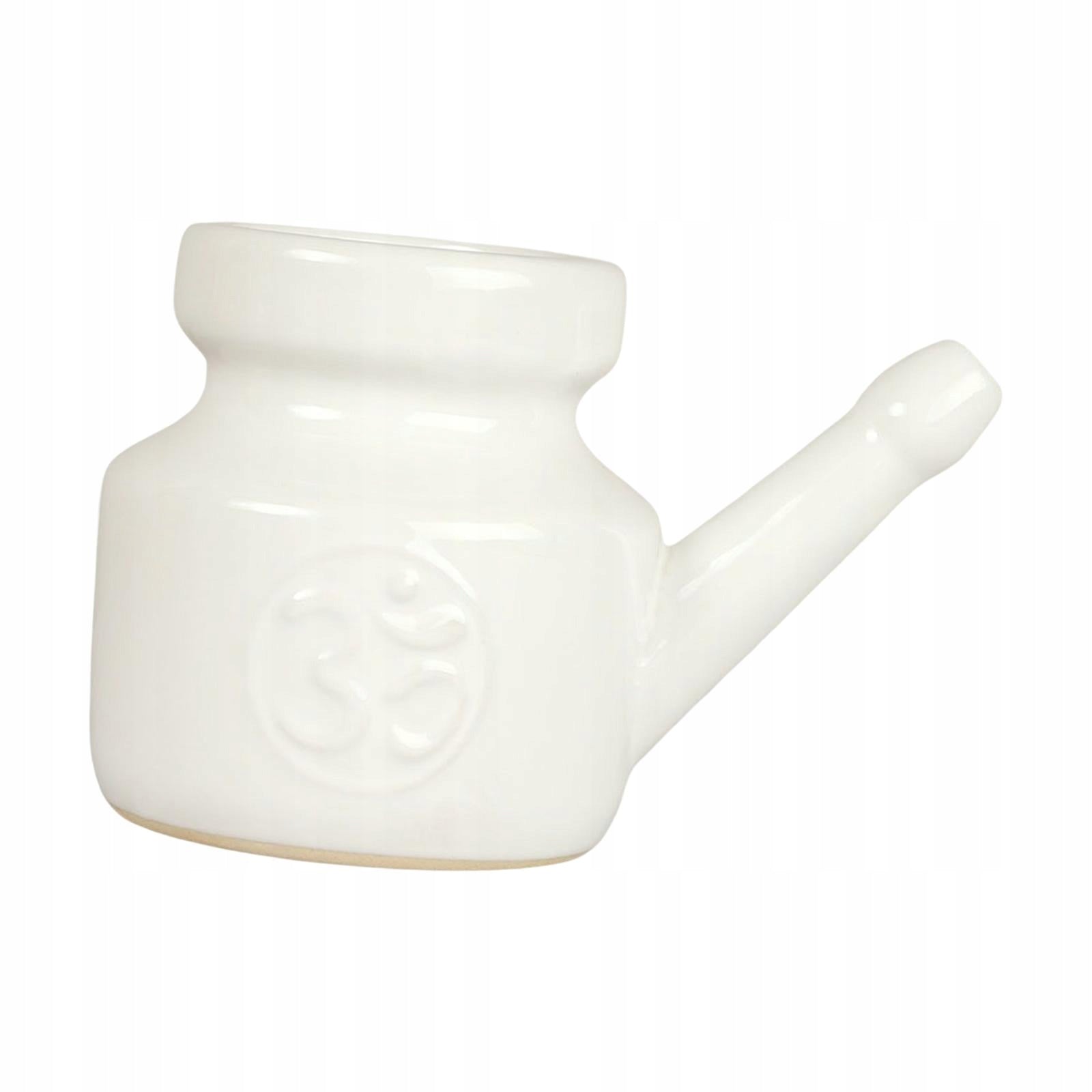 Ceramic Neti Nose Rinse Jug - White