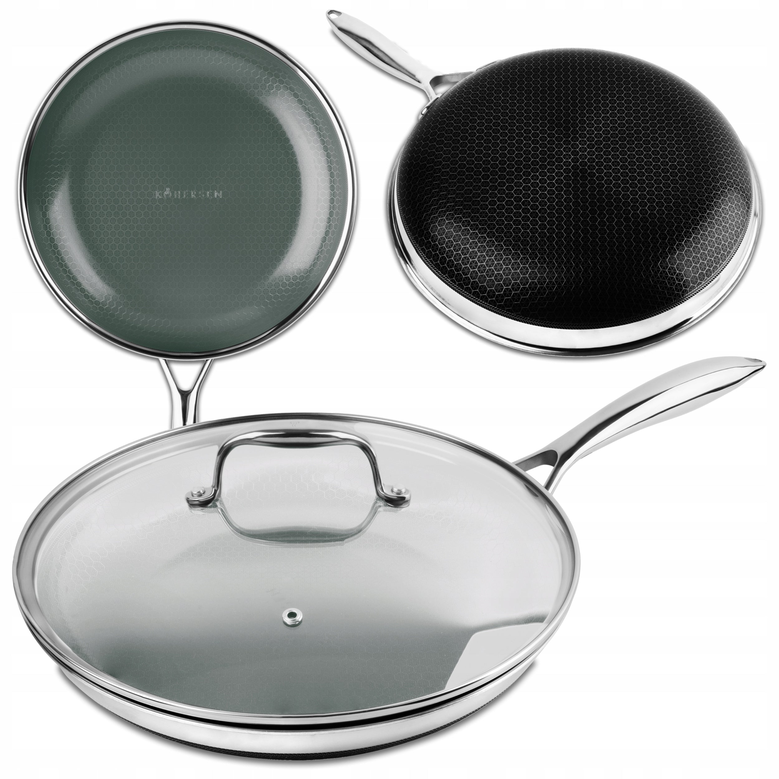 Ceramic Pan with Lid Oven Induction Kohersen NX CERAMIC 24 cm