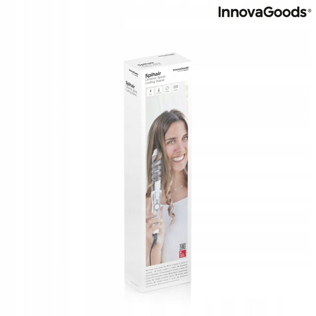 Ceramic Spiral Curler Spihair InnovaGoods Packaging status original