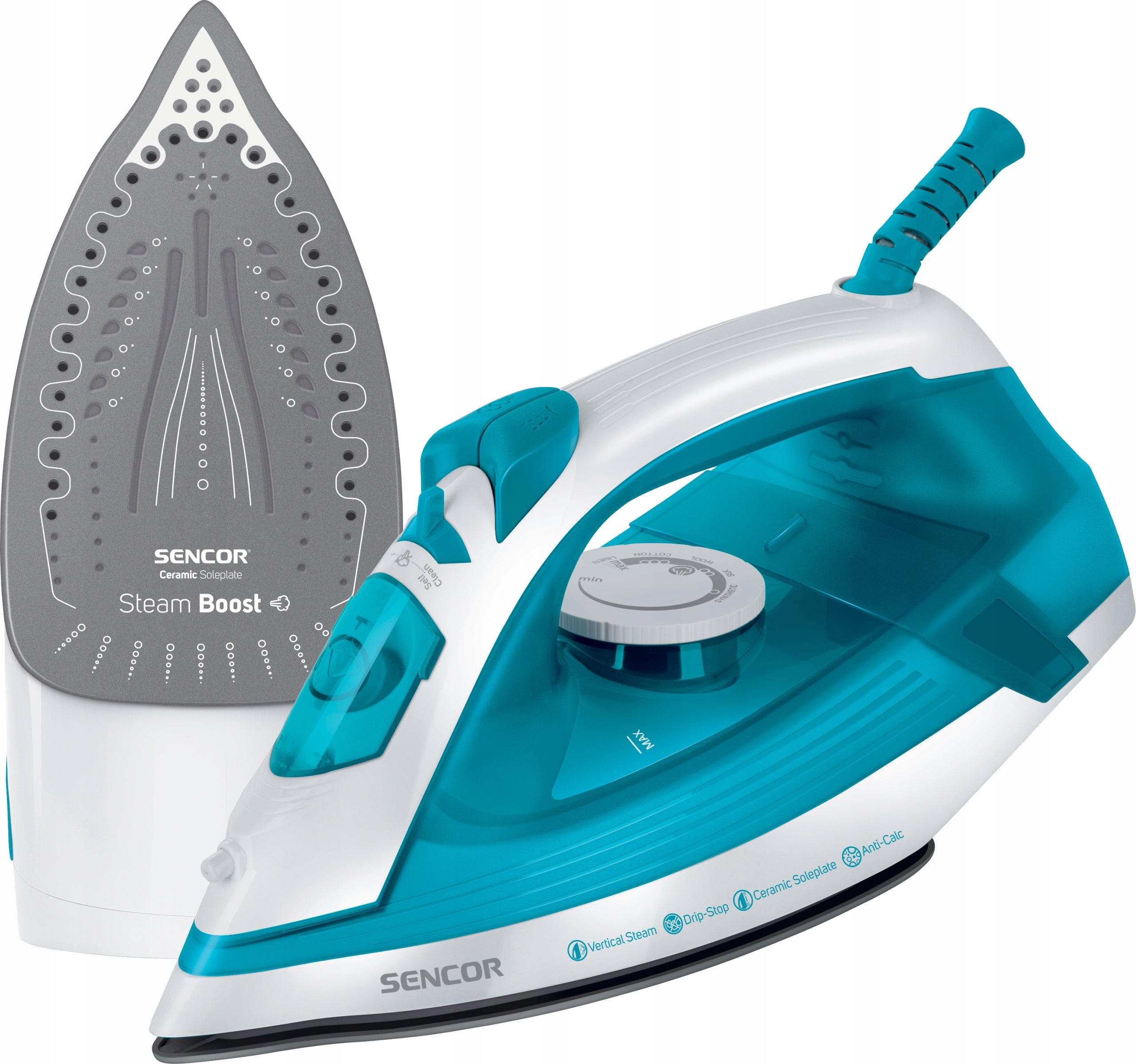 Ceramic Steam Iron Sencor SSI2800BL 2000W 220ml Self-Cleaning Steam