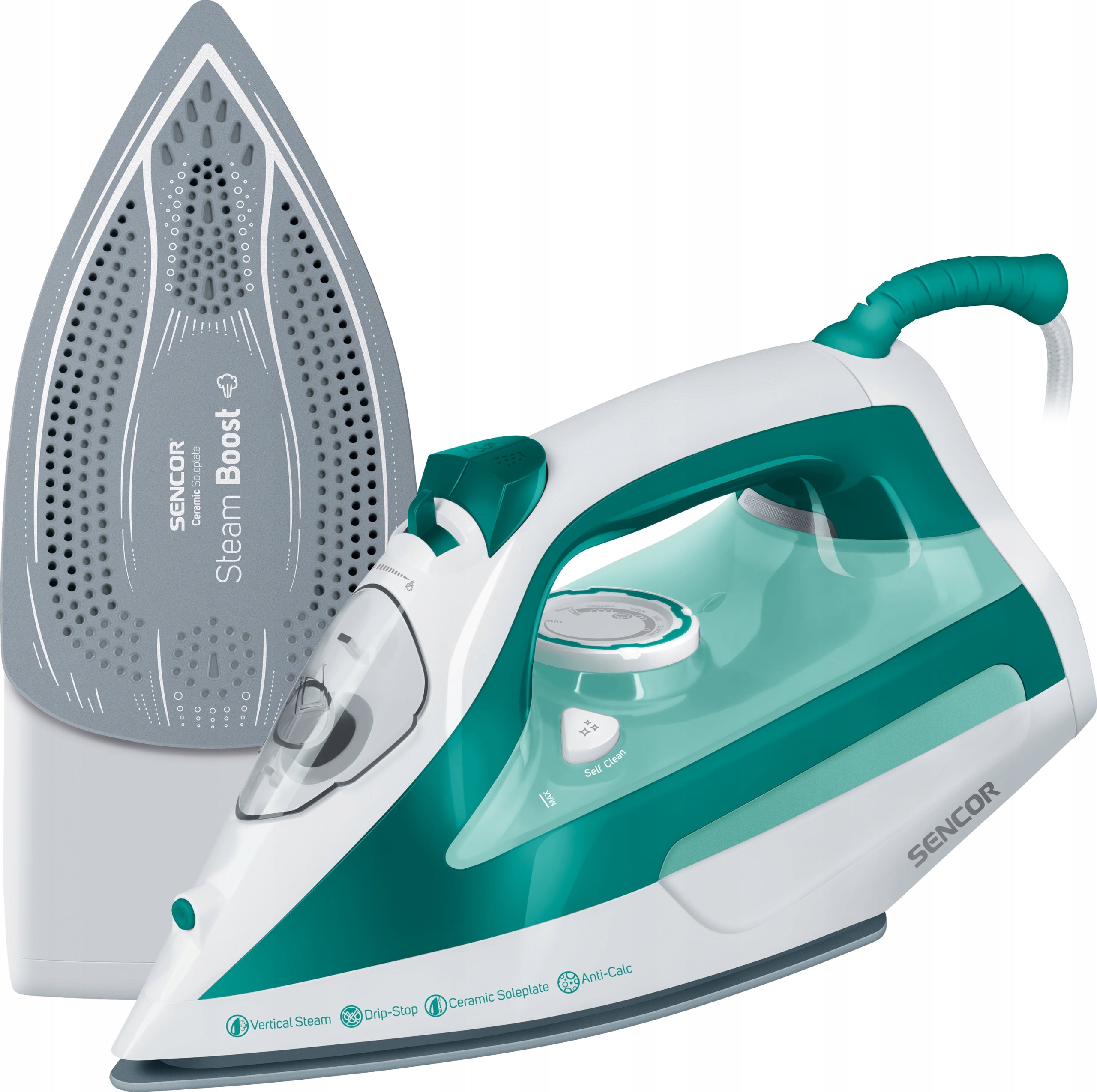 Ceramic Steam Iron Sencor SSI6100GR 2600W 470ml Self-Cleaning Steam