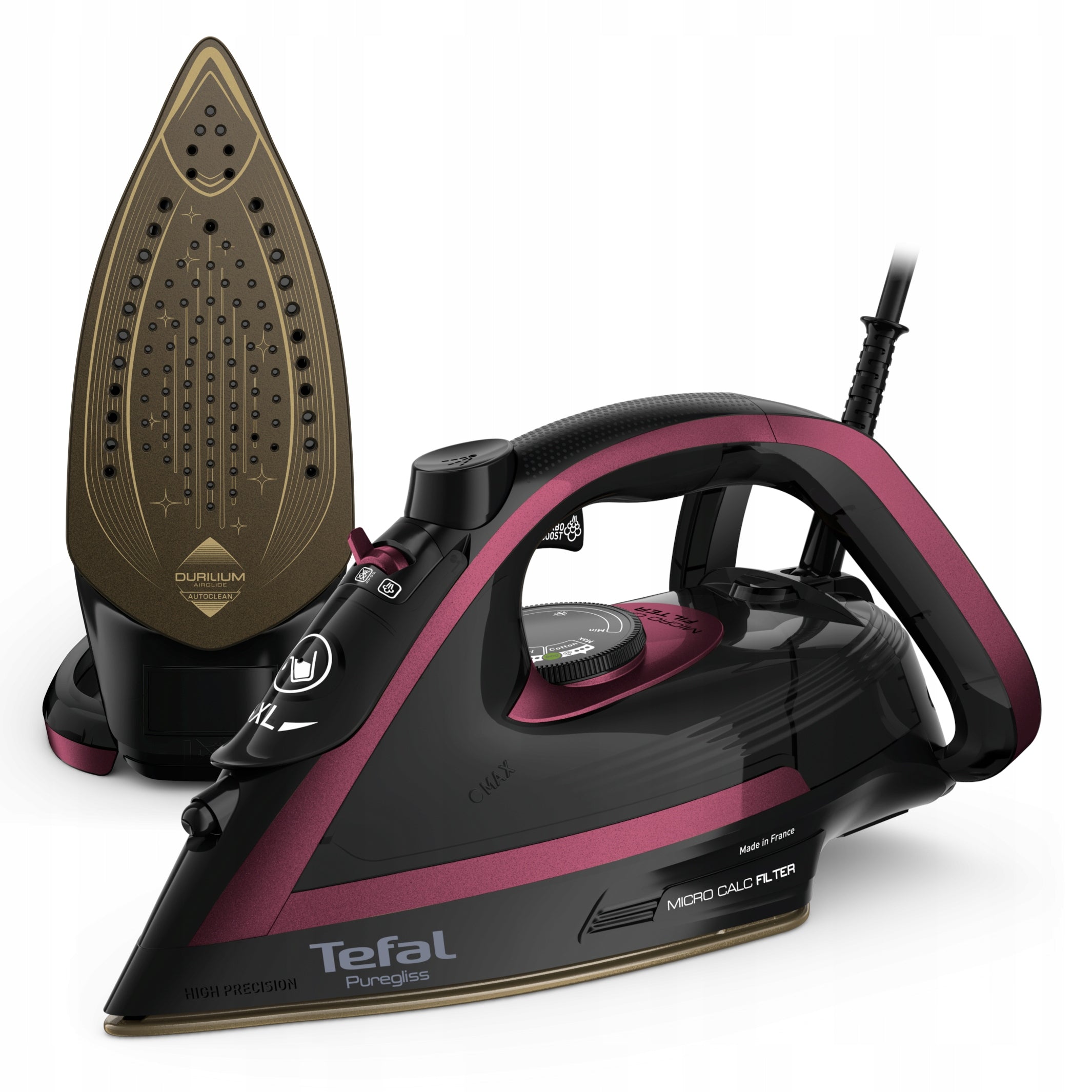 Ceramic Steam Iron Tefal Puregliss FV8065 3000W Firefighter Anti-drip