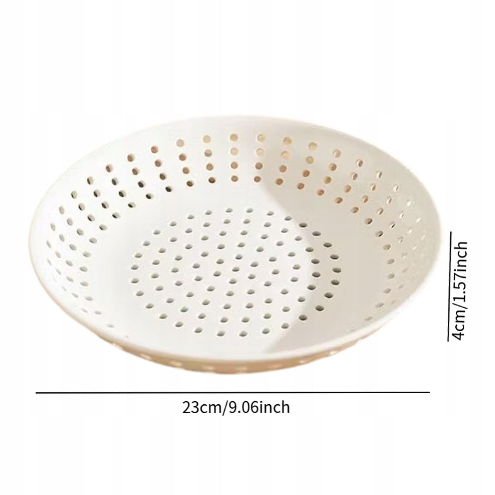 Ceramic Vegetable Steamer Basket Storage Compact Fruit Strainer Portable M Packaging status original