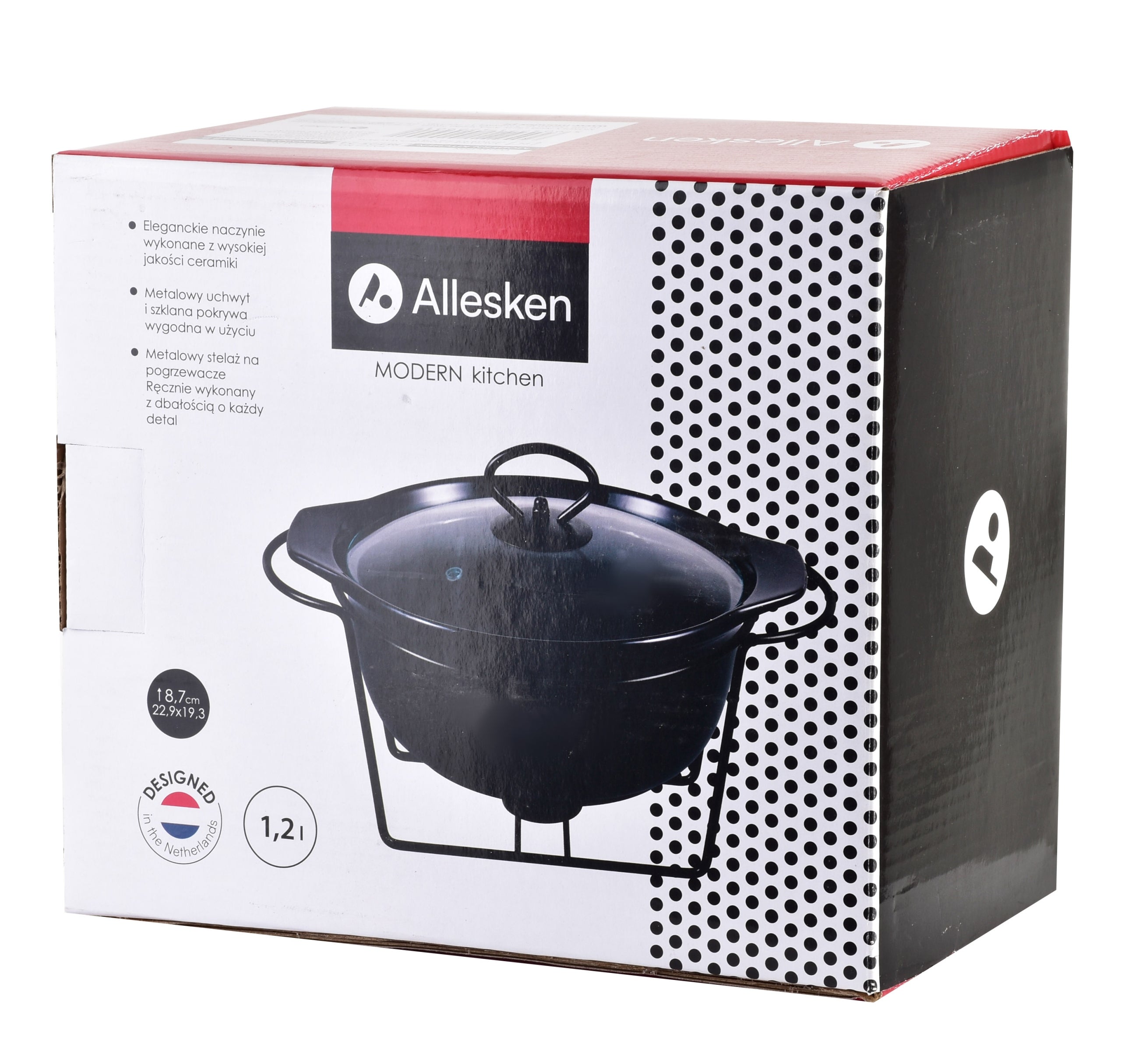 Ceramic dish with heater MODERN KITCHEN 1,2l Allesken by MONDEX Capacity 1.2 l