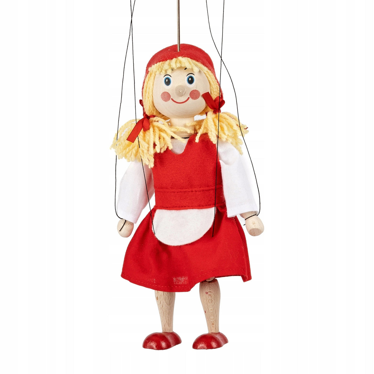 Červená Karkulka 20 cm, dřevěná loutka