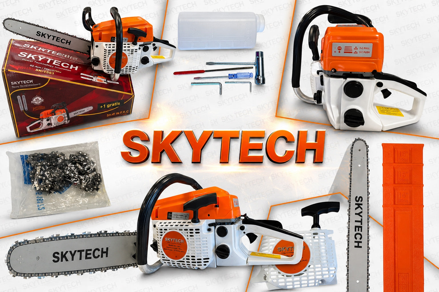 Chainsaw 58 cc / 2750 W (6,2 HP) Product weight with unit packaging 7.6 kg