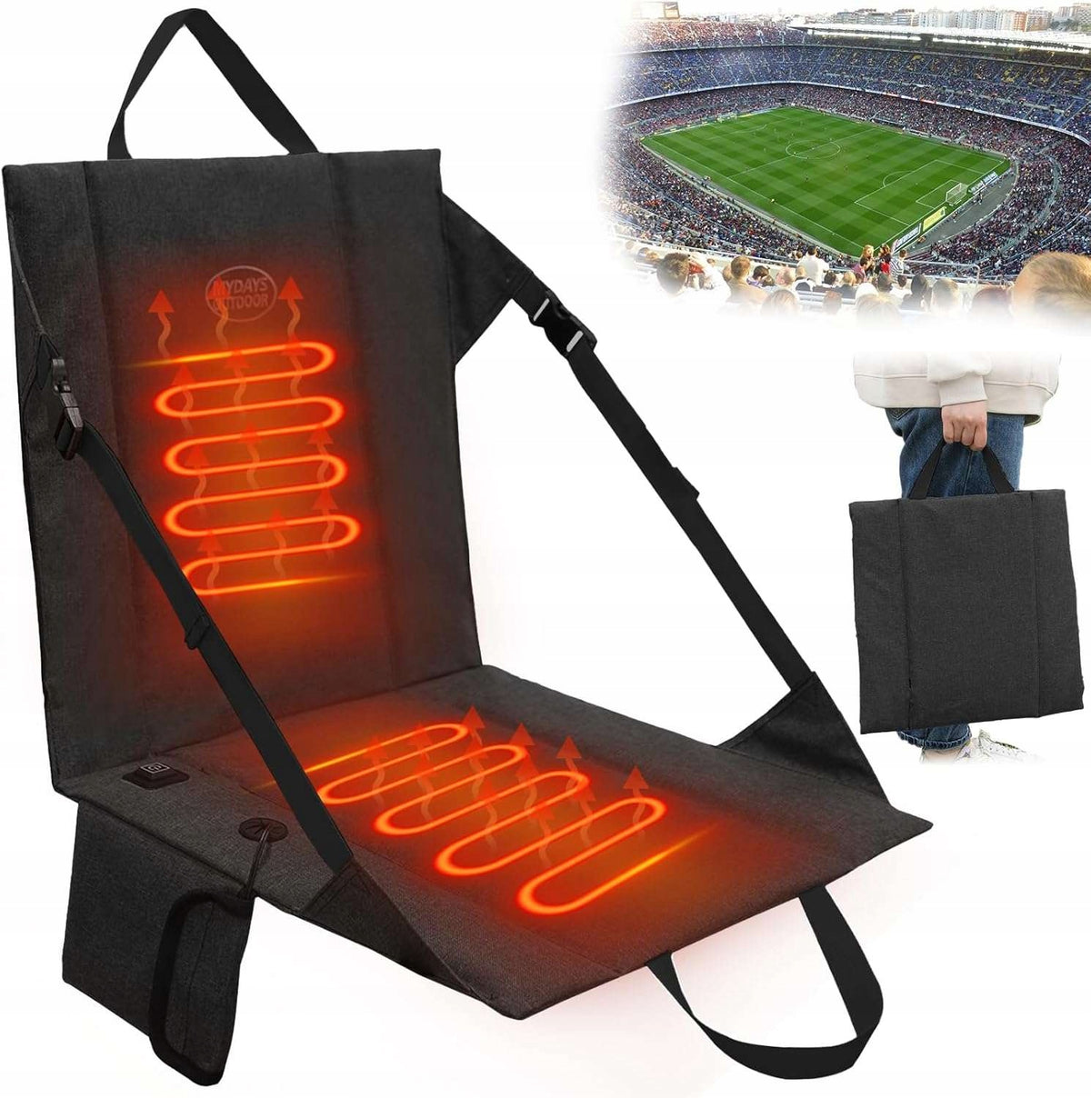 Chair Heating Mat Wireless USB Portable Chair