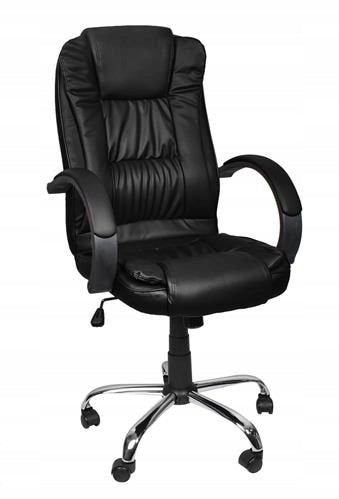Chair Office Chair Swivel Tilt Chrome SWIVEL BLACK ECO LEATHER Brand Malatec