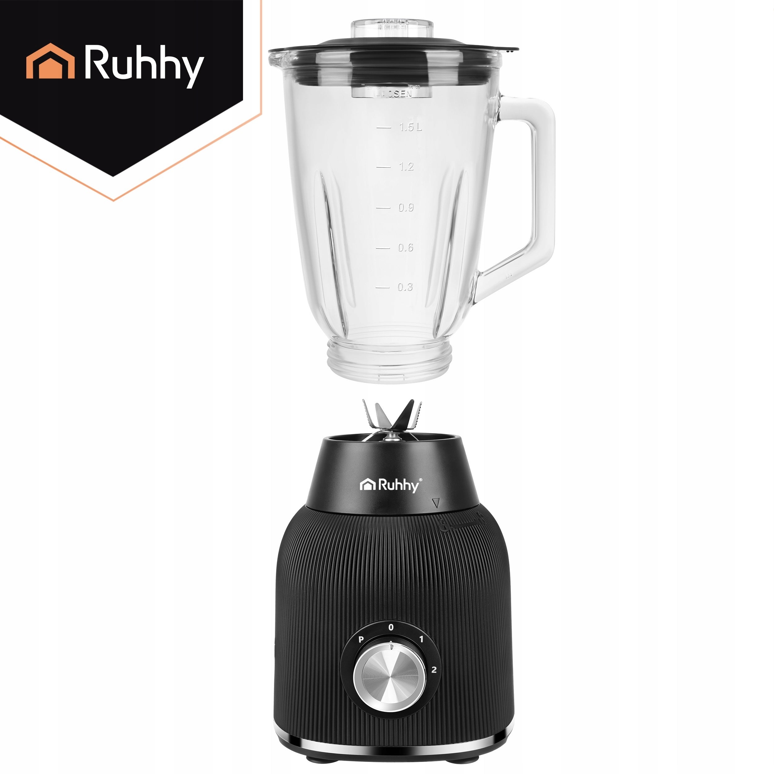 Chalice Blender Glass Crushes Ice Smoothie Mixes 1200W + 2x Bottles Packaging status original