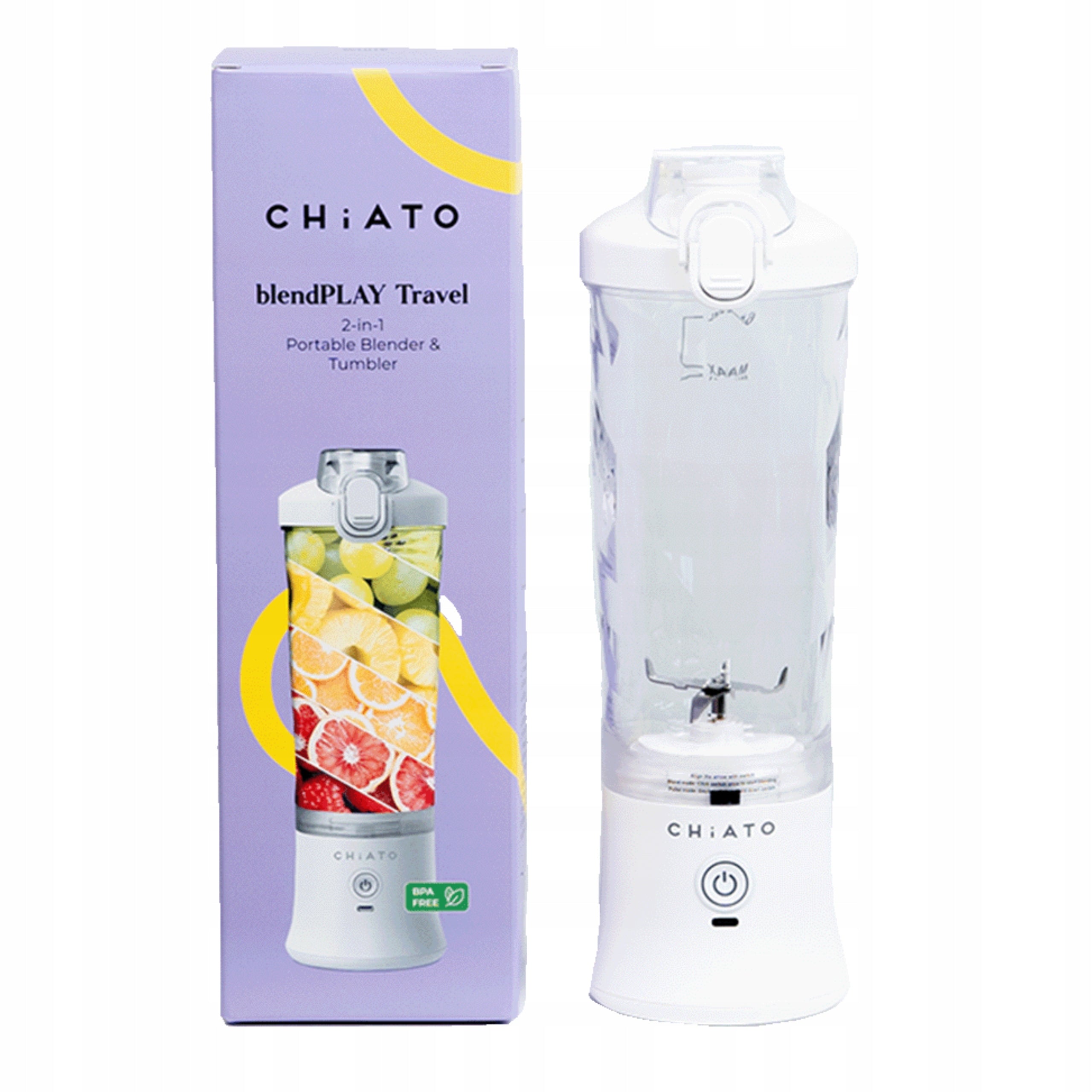 Chalice blender CHiATO blendPLAY Travel – 600 ml, white