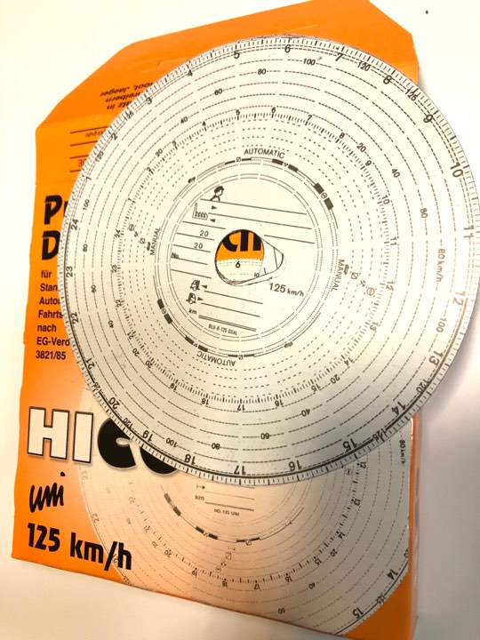 Charts for tachograph 125 KM HICO Shields