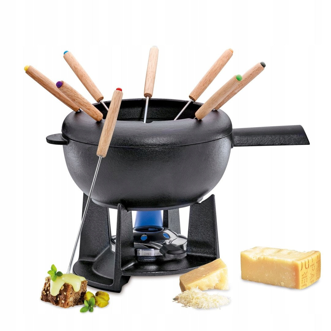 Cheese fondue set for 8 people 2 L SPRING black