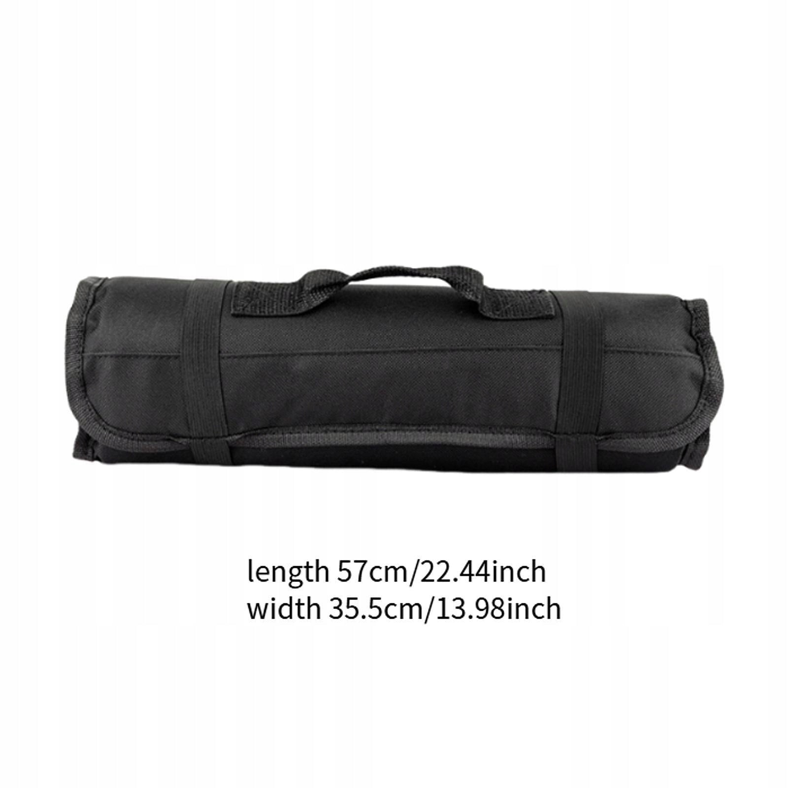 Chef Knives Bag Multi Slots Roll up Chef Knives Case for Travel Home black Brand no brand