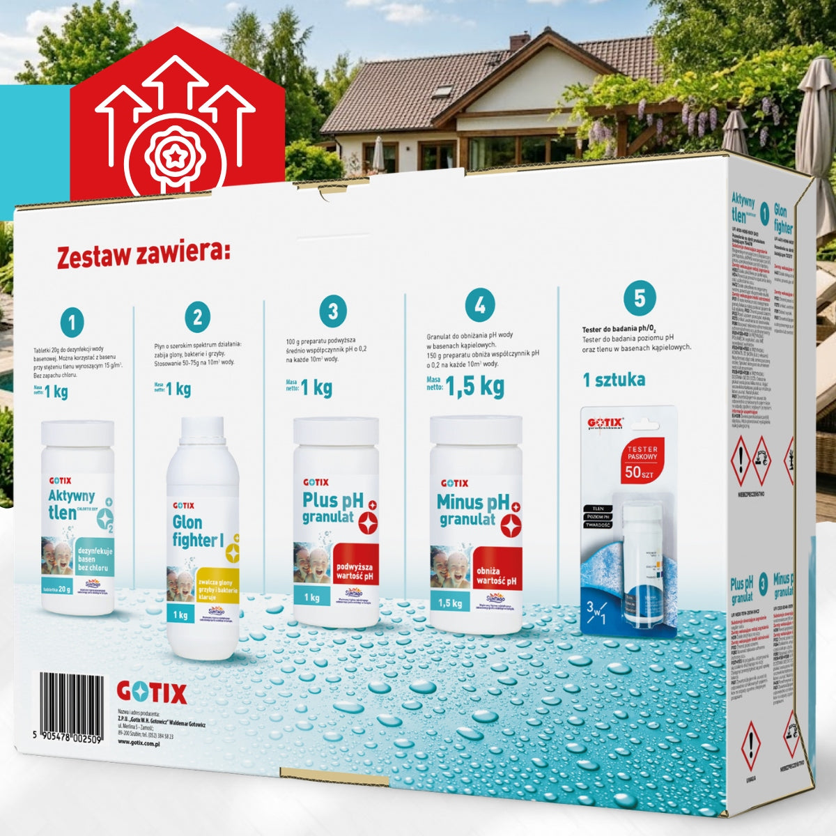 Chemistry for Pool Chlorine for Pool Starter Kit Pool Chemistry 5in1 + APP Weight 4.3 kg