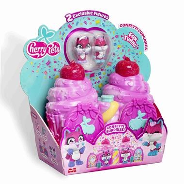 Cherry Pets Confetti Cupcakes Fox Twins 2 Fox Figurines Magicbox 4+ gift Brand Magicbox