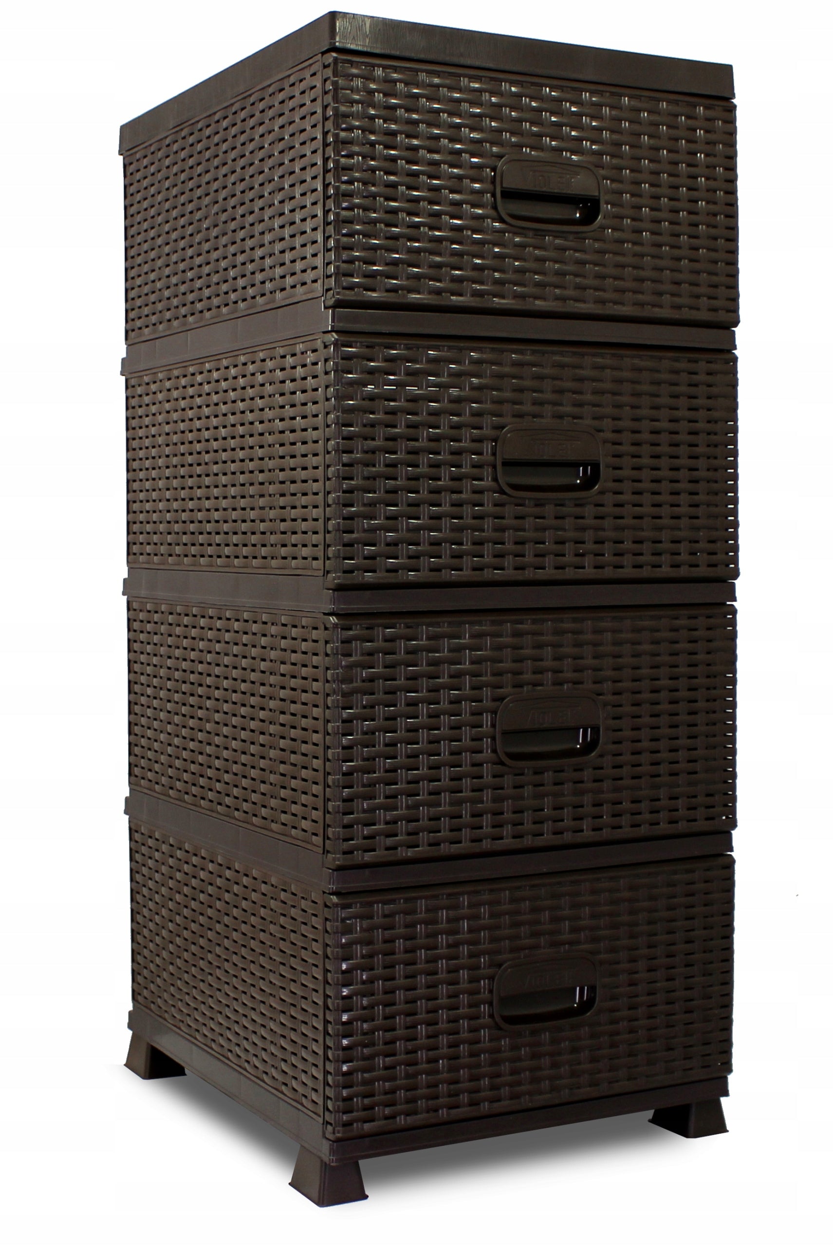 Chest of drawers Bathroom shelving unit with 4 drawers OAK wenge 38x45x90 cm RATTAN Brand Chomik
