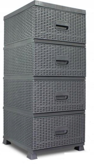 Chest of drawers cabinet K9450 grey rattan bookcase bathroom