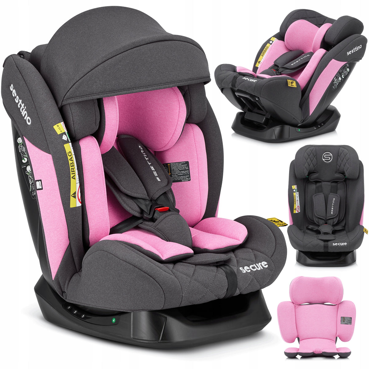 Child Car Seat 0-36kg Child Safe 40-150cm Sesttino SecurePro