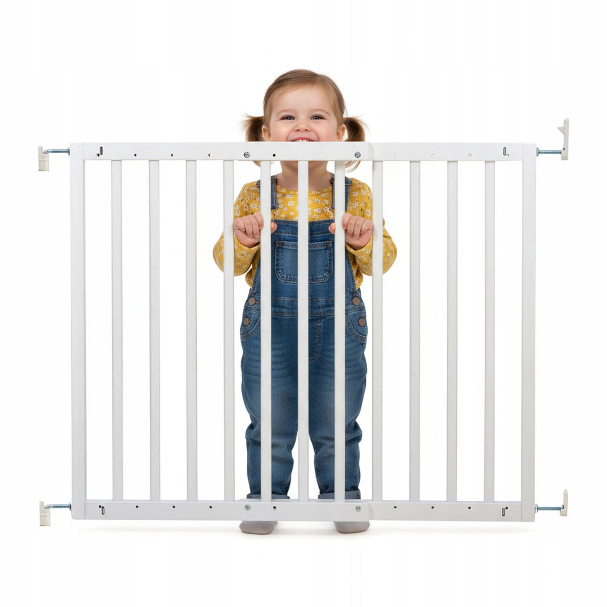 Child safety gate 63-103cm white Modilok for door stairs attestation