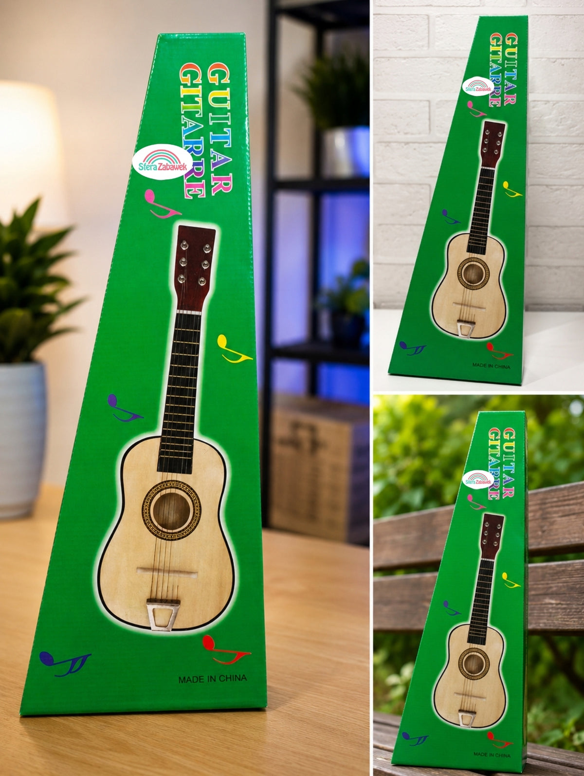 Children's Acoustic Wooden Guitar 6-String 58cm Brand Sferazabawek