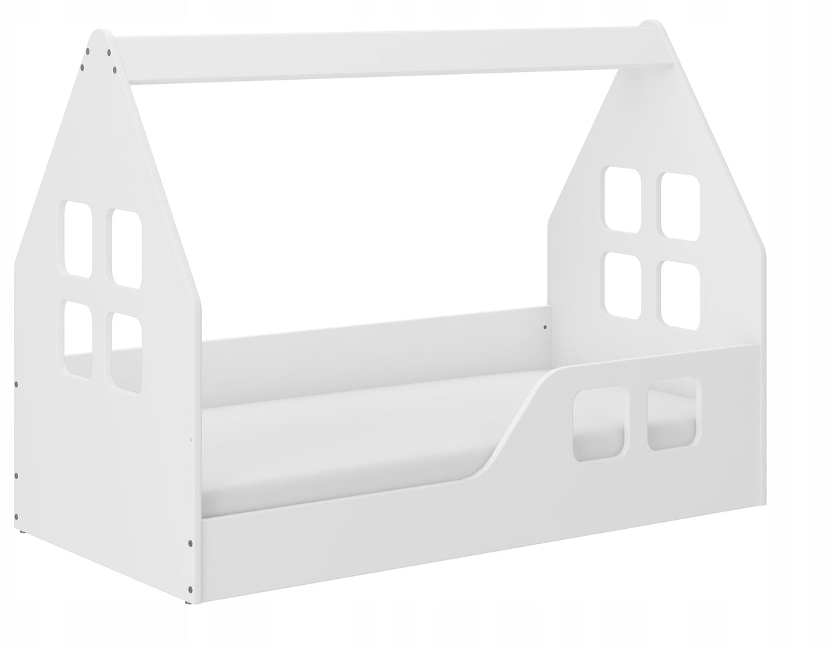 Children's Bed Low House 140x70 Montessori White or Sonoma