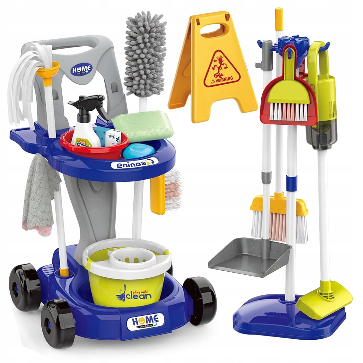 Children's Cleaning Kit 29in1 Accessories Stroller + Vertical Vacuum Cleaner