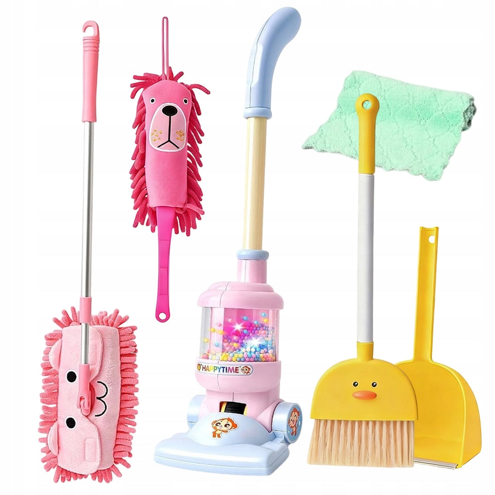 Children's Cleaning Kit 6in1 VACUUM CLEANER ŚMIATKA MOP ACCESSORIES