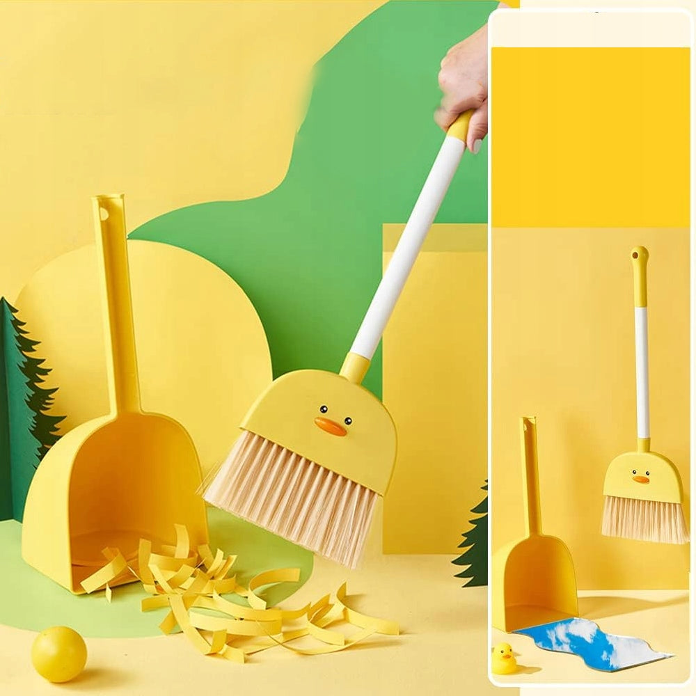 Children's Cleaning Kit With Animal Theme Vacuum Cleaner Mop Litter Packaging status original