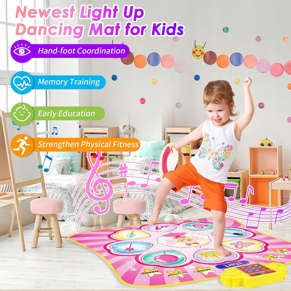 Children's Dance Mat Arcade Game Musical Princess Sound Brand no brand