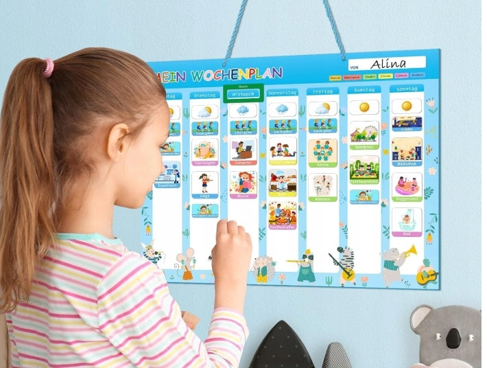 Children's Day Planner Magnetic Board 32x42cm German Brand CE