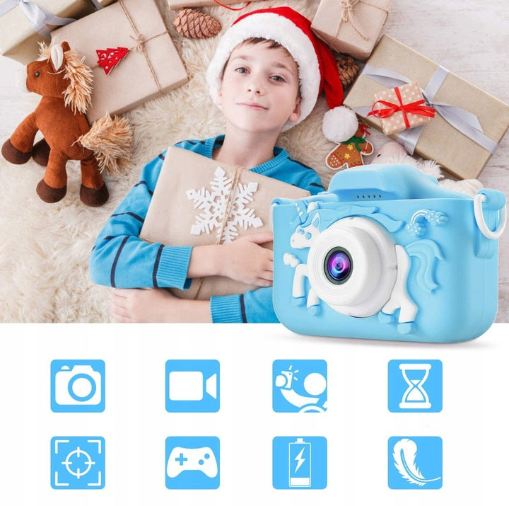 Children's Digital Camera Blue X5 Unicorn Certificates and opinions CE EN 71