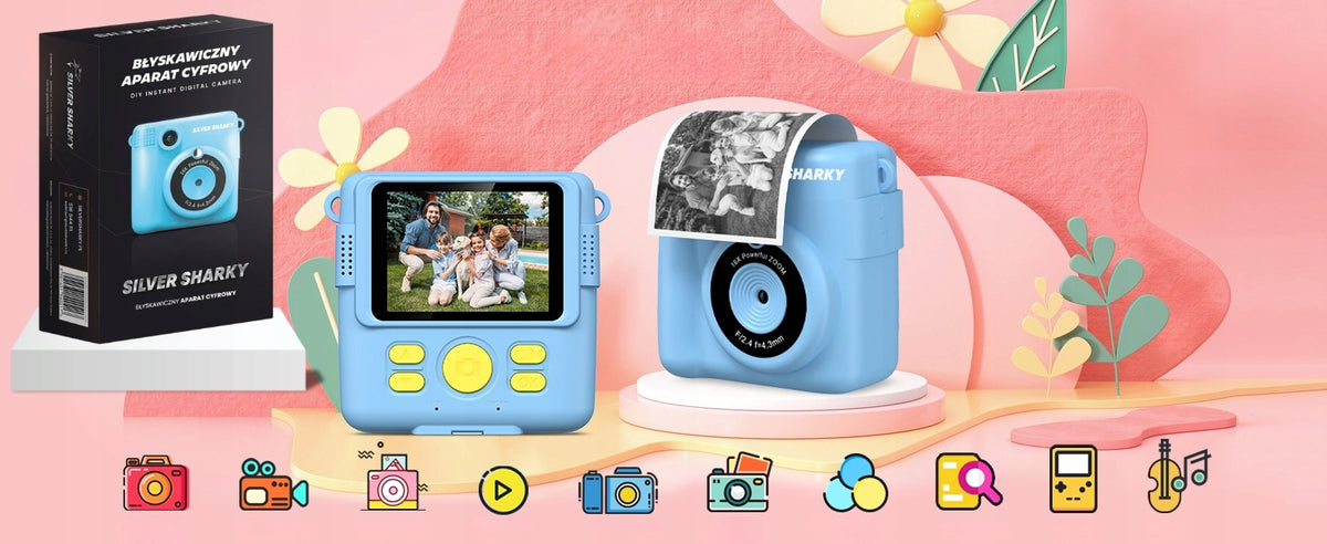 Children's Digital Camera Instant Photography With Printer + CARTRIDGES Packaging status original