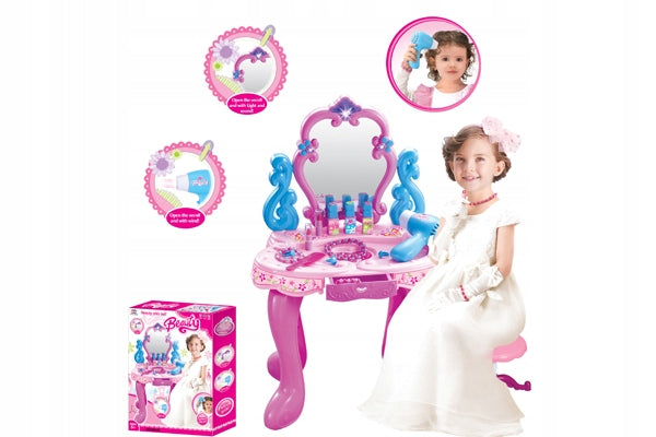 Children's Dressing Table For Girls Beauty Princess Color pink
