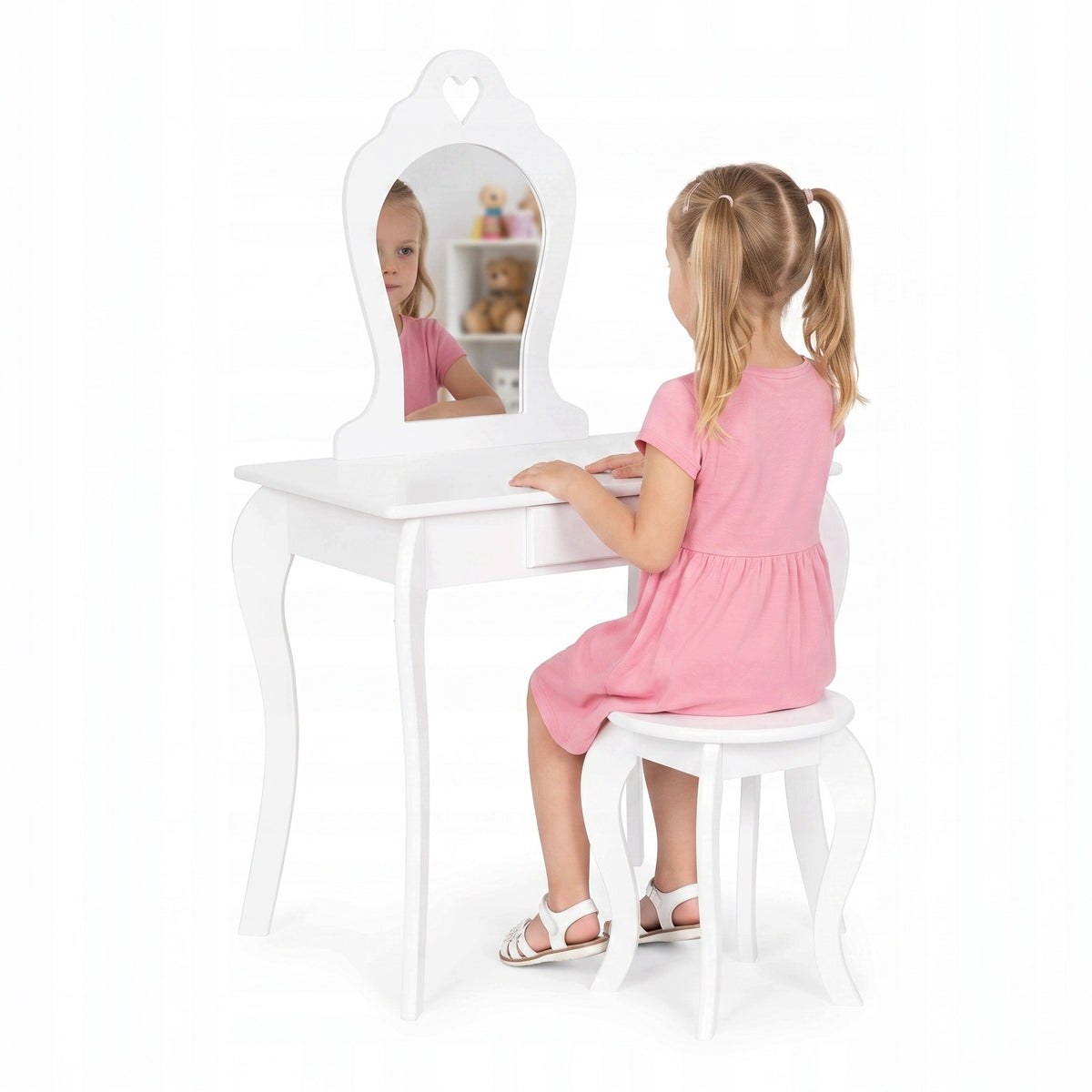 Children's Dressing Table Large With Mirror For Girls