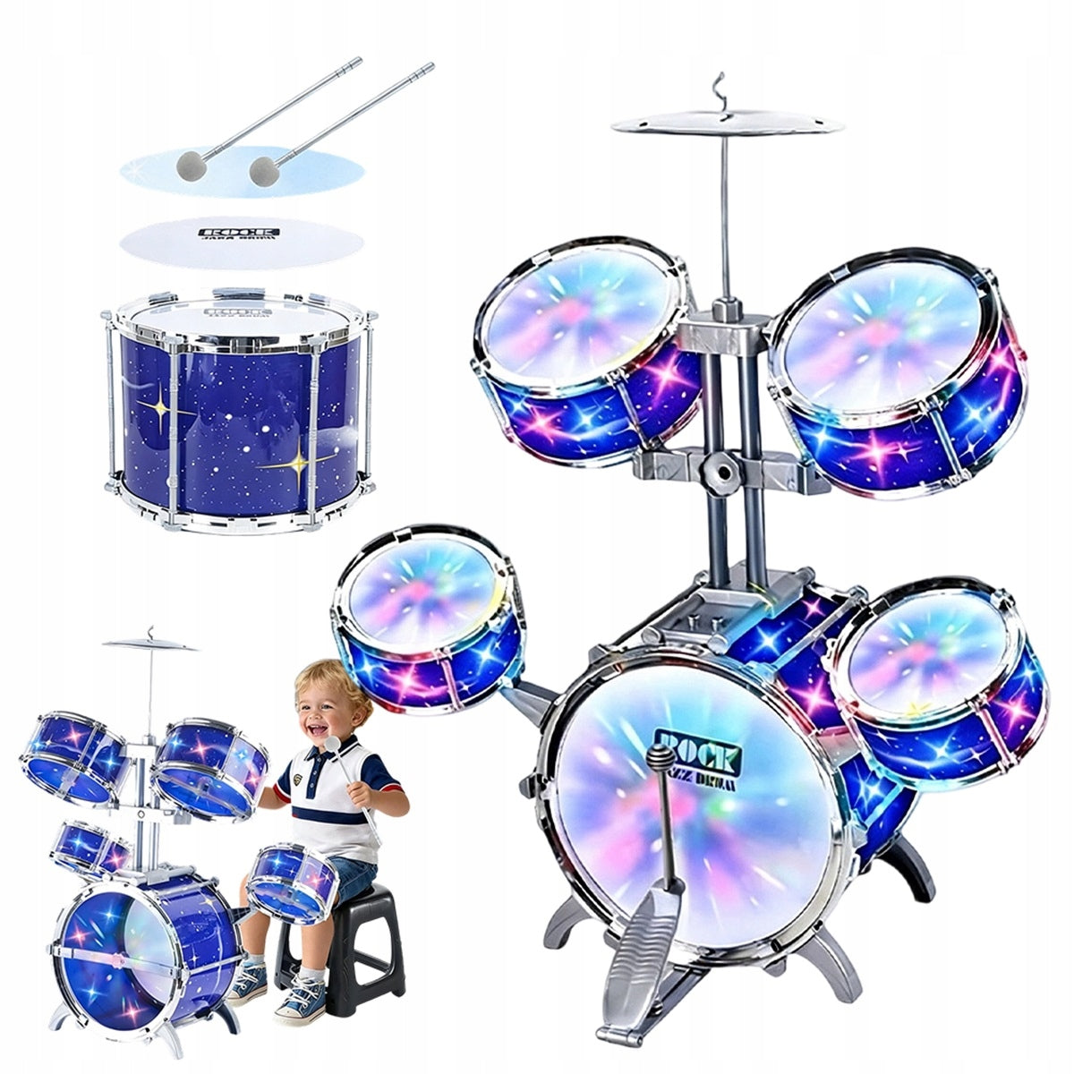 Children's Drums Children's Drum Set Branded Rock For Kids Packaging status original