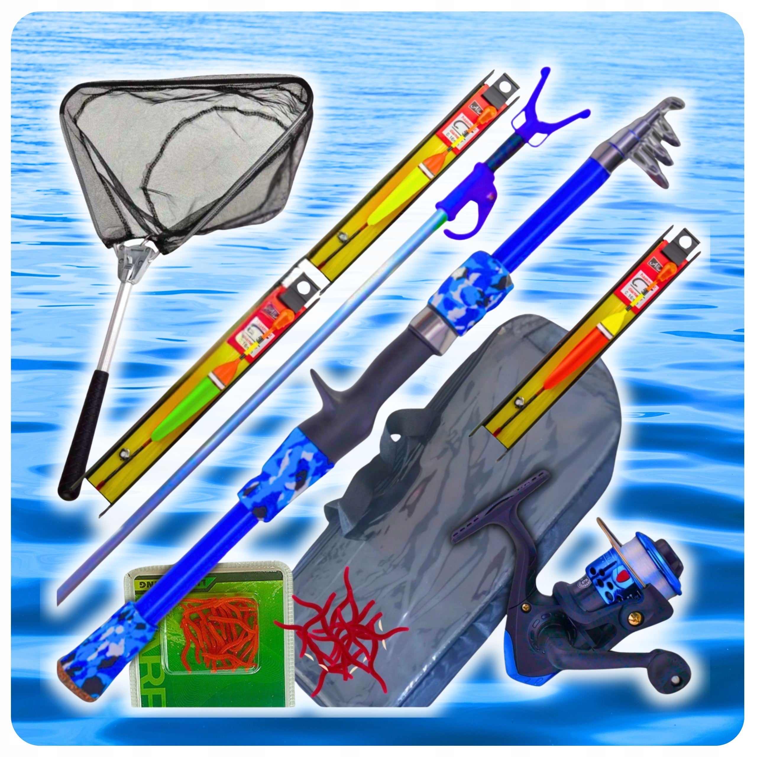 Children's Fishing Set Blue Float Fishing Rod For BeginnersXL Packaging status original