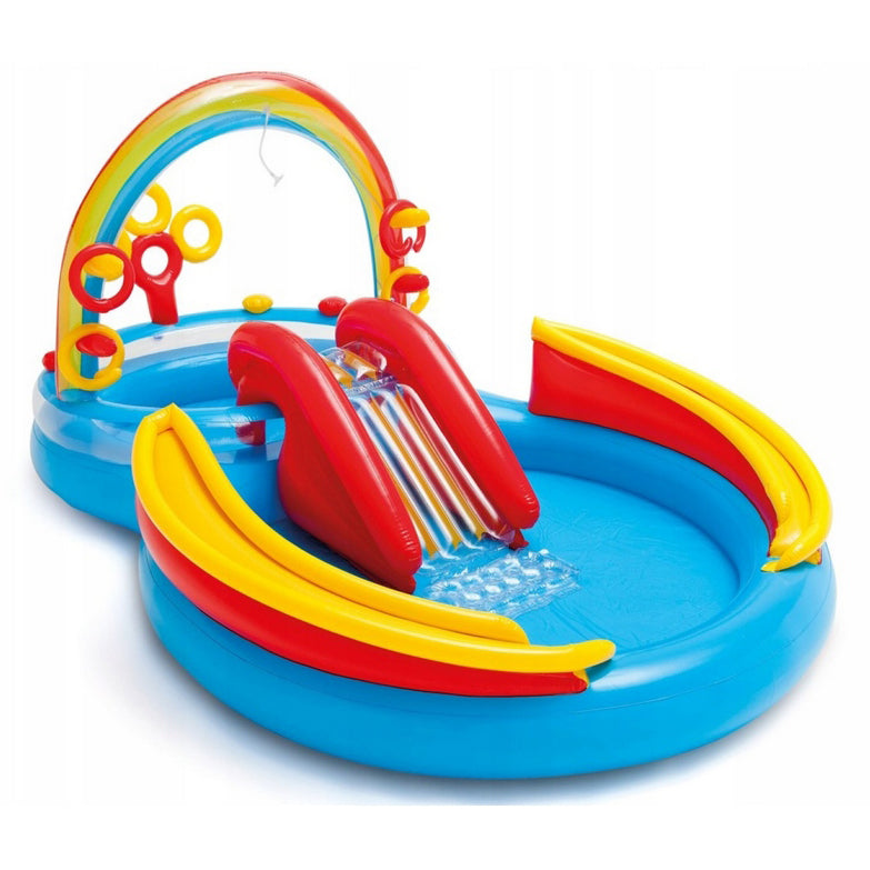 Children's Inflatable Swimming Pool With Slide Water Playground Children's Pool Packaging status original