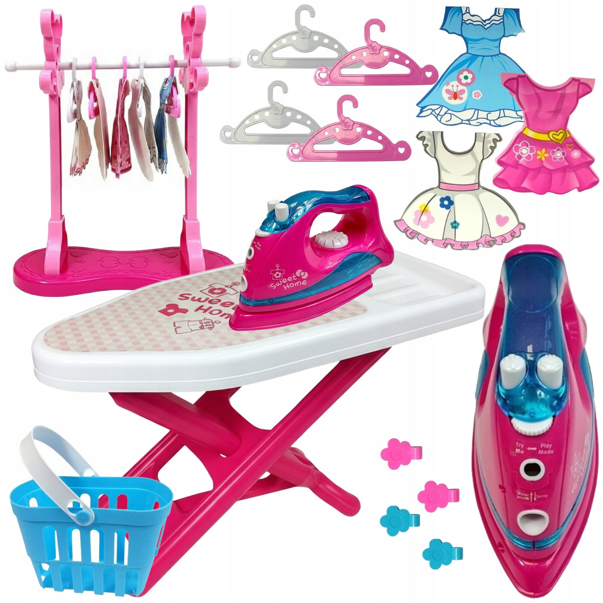 Children's Iron Like Real Water With Board Hangers SET Small Household Appliances