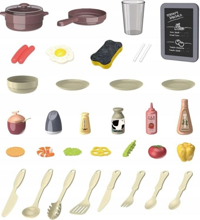 Children's Kitchen Kids Toy Cooking Pots Cutlery Fruit Vegetables Packaging status original