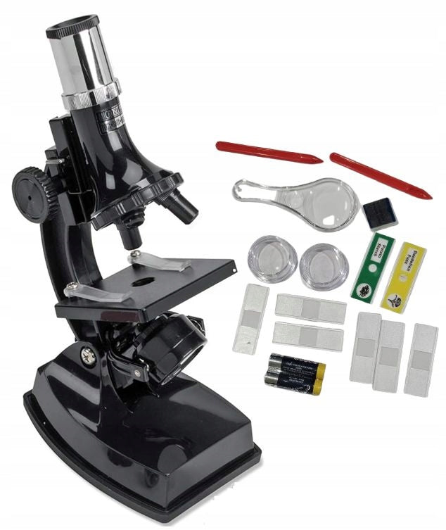 Children's Microscope Scientific School 1200x For Gift PREPARATION SET LAMP