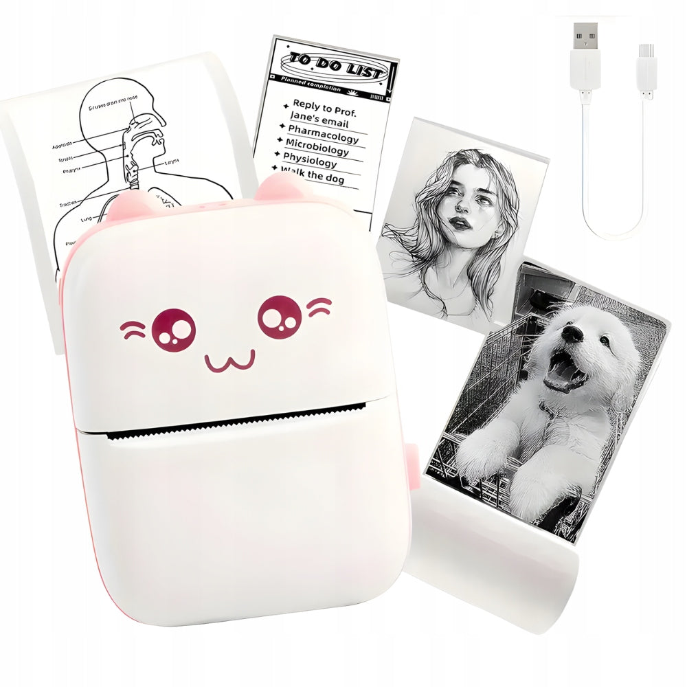 Children's Mini Thermal Printer For Photos/Labels +1 Rolls Freebie TSG-360