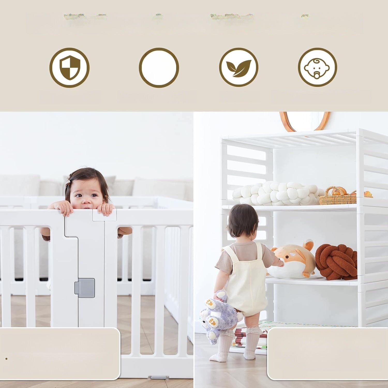 Children's Playpen Safe Activity Center 150x180 Cm Anti-slip Manufacturer code Kojec Dla Dzieci Bezpieczny Centrum Aktywnośc