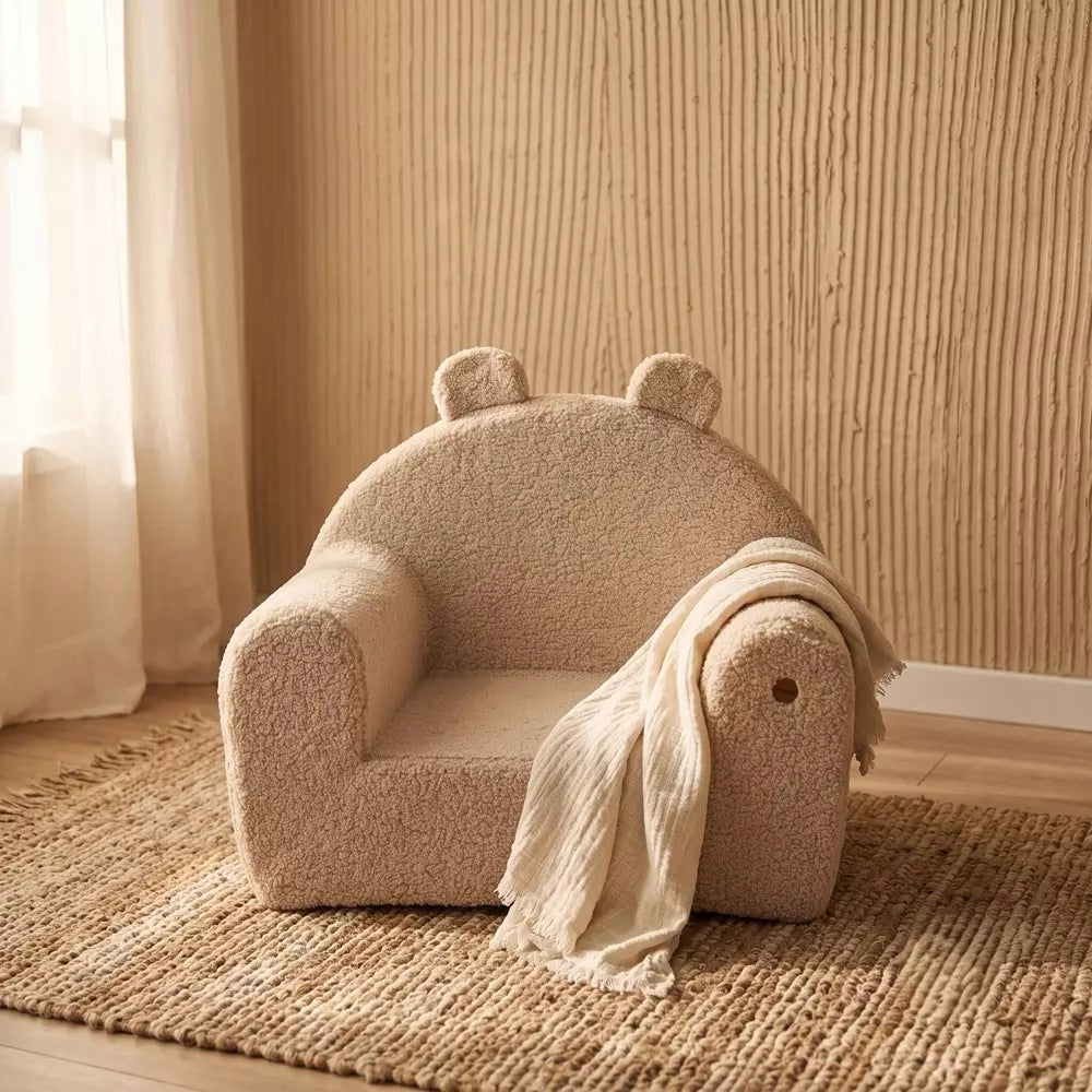 Children's Seat with Foam Soft POUF SOFA Lamb Beige Manufacturer code 00002735