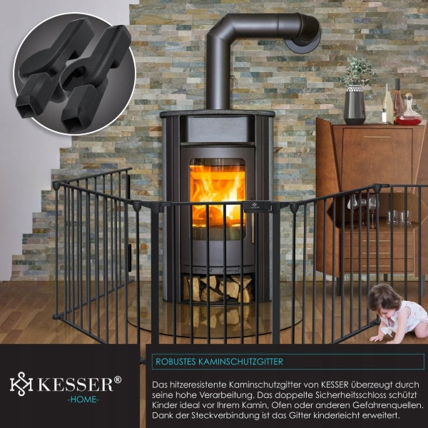 Children's Security Gate Fireplace Cover One-Piece Black Manufacturer code Bramka Zabezpieczająca Dla Dzieci